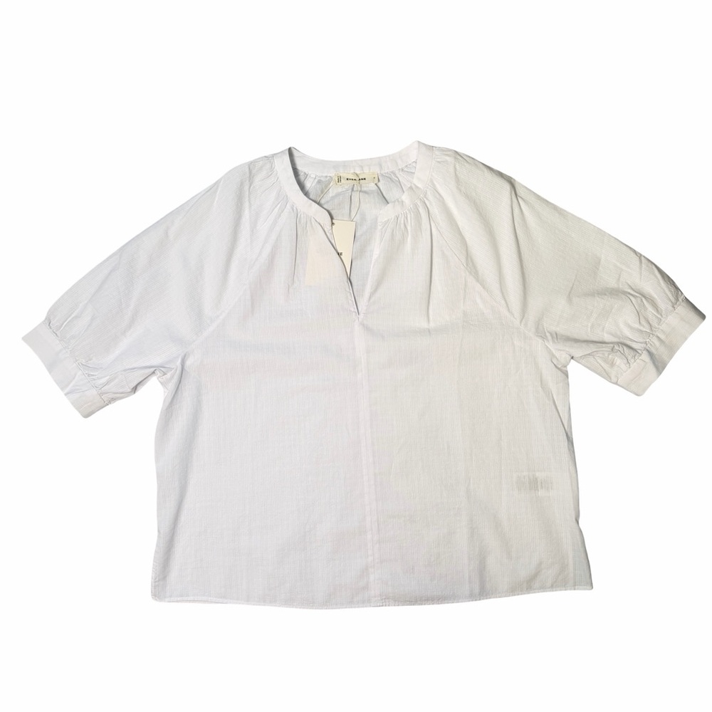 Everlane The Gauze Gathered Top in White, Size S NWT - Picture 2 of 16